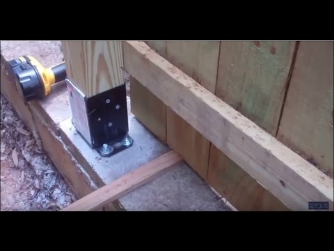 Putting Up A Privacy Fence On Top Of A Retaining Wall - Youtube