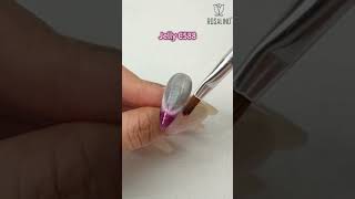 Red Ombre Reflective Cateye French Nail Tutorial🎉💝 #rosalindnails #gelnails #naildesign #shorts