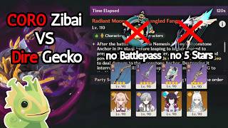 C0R0 Zibai VS Dire Gecko | 3 cost | no 5 star/BP weapon | Stygian Onslaught 6.5 | Genshin Impact