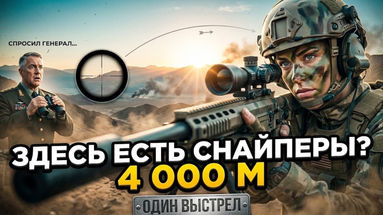 «Есть здесь снайперы?» — спросил генерал. Женщина-снайпер ответила одним выстрелом на 4000 метров.