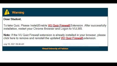 VU Quiz Firewall Extension || How to Bypass Vu Quiz Firewall