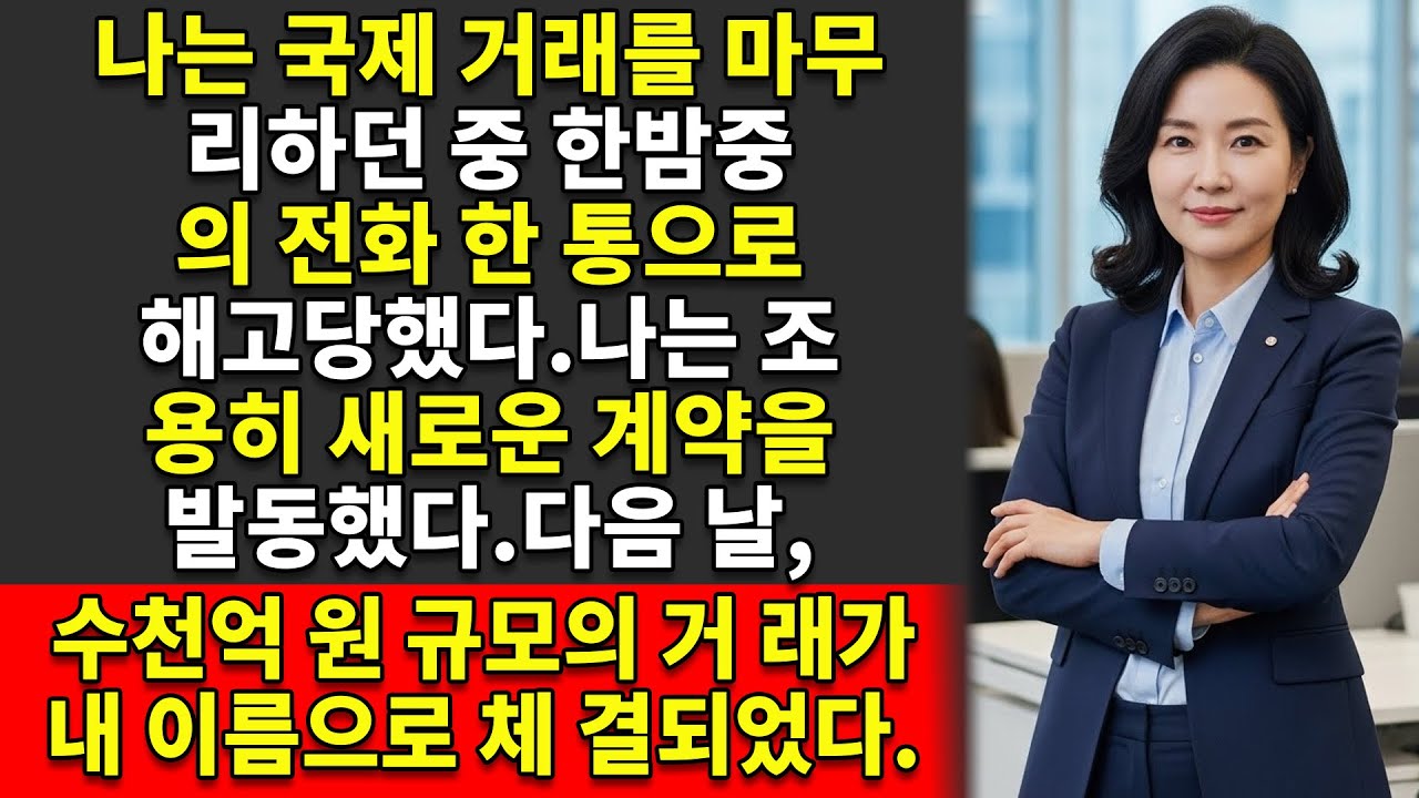 📞나는 수천억 원 규모의 국제 거래를 성사시키던 중 한밤중의 전화 한 통으로 해고당했다💥 — 그래서 나는 그들을 짓밟았다♟️
