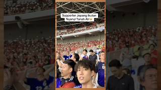Suporter Jepang ikut menyanyikan lagu tanah airku