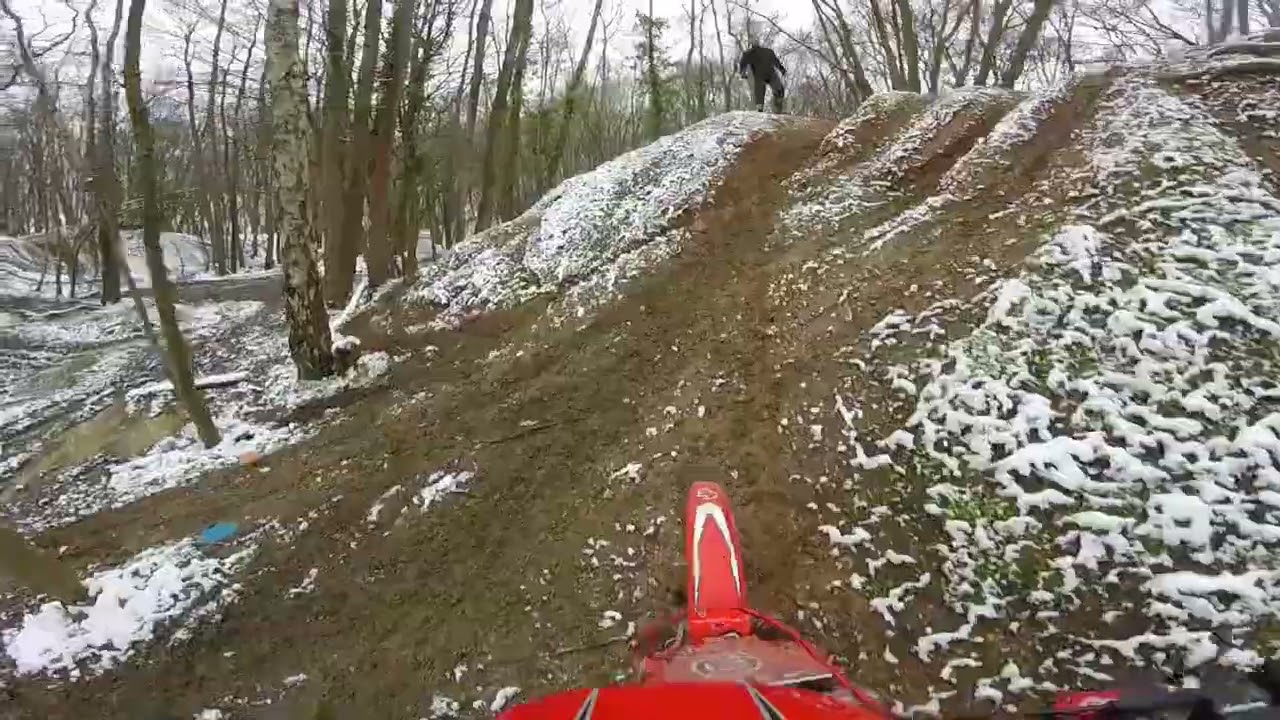 Trial's bike ride in the snow stuck in the mud power out 