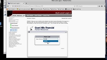 Webgoat multi-level login 1&2