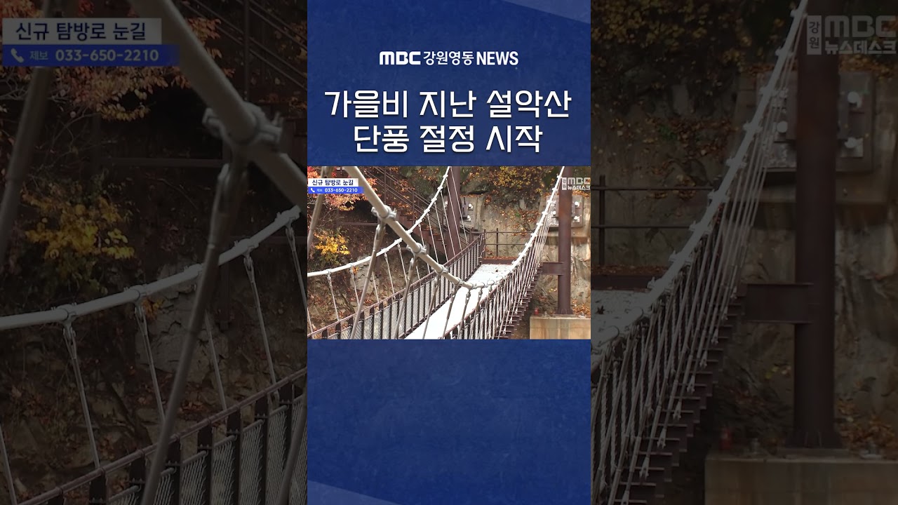 단풍 절정 시작, 설악산 신규 탐방 인프라 눈길 #mbc #mbc강원영동 #mbc뉴스 #mbc뉴스데스크 #mbcnews