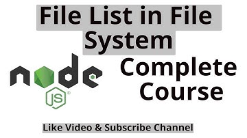 Node js Tutorial : #11 file list in file system | file list in node js
