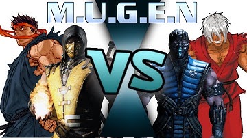 mugen evil ryu & scorpion vs evil ken & sub zero