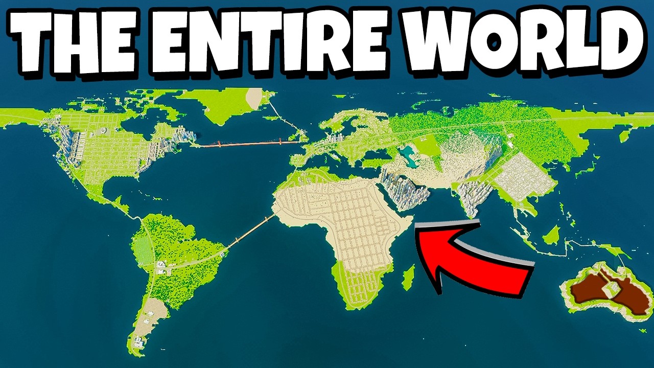 I recreated the ENTIRE WORLD in Cities Skylines 2!
