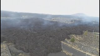 Todoque, sepultado completamente bajo la lava por la nueva colada