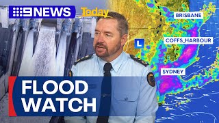 Sydney on flood watch for wet weather weekend | 9 News Australia