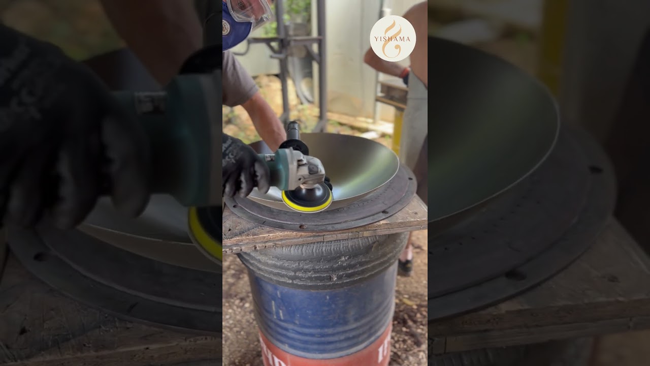 The making of 50cm handpan shells 🔨
