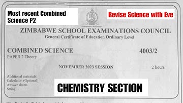 Zimsec November 2023, Combined Science P2, Answers for Section C