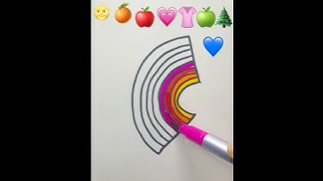 satisfying🌝🍊🍎💗🌷🍏💙 creative drawing #art #satisfyingvideo #satisfying #video #viral #creative #shorts