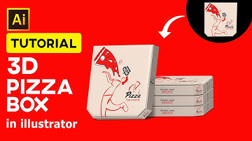 How to make Realistic PIZZA BOX in Adobe Illustrator  |  Easy 3D