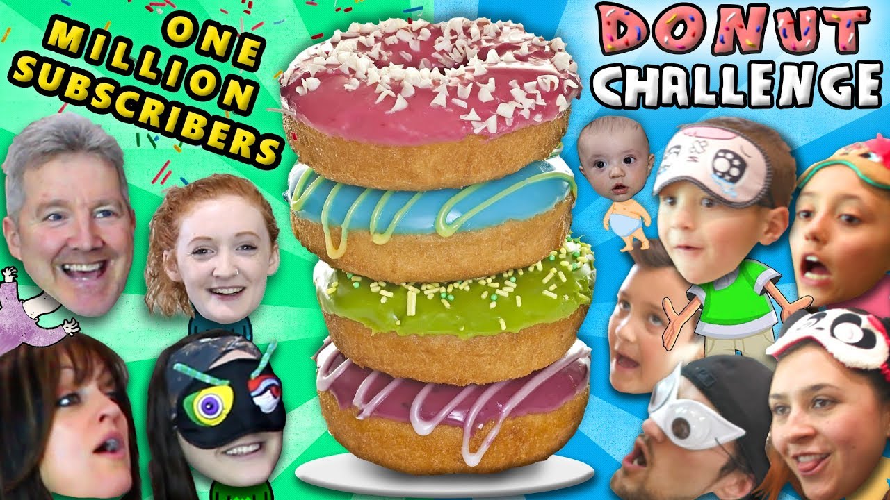 1 MILLION SUBSCRIBERS! FUNnel V Gets Fit + Donut Challenge Family Battle Taste Test Game