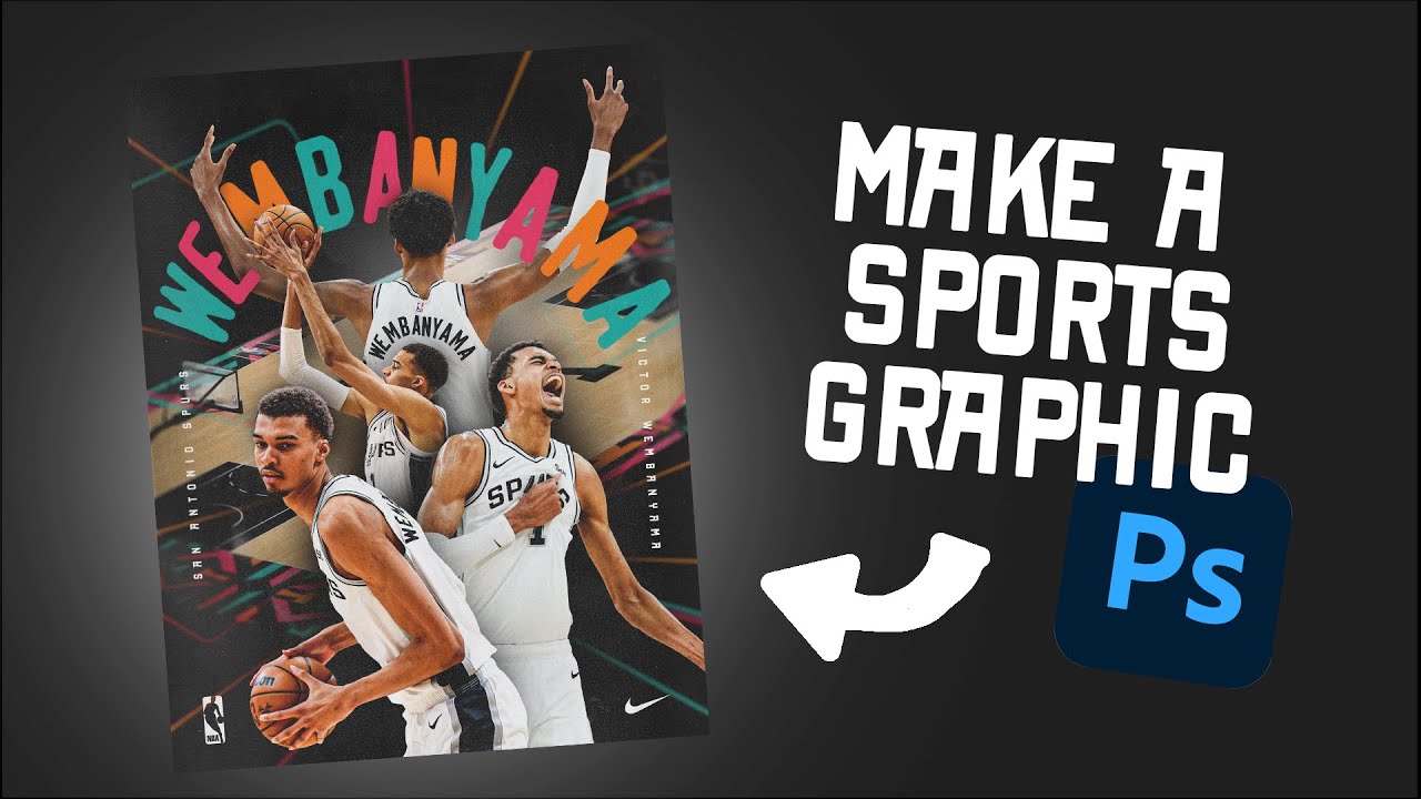 HOW TO MAKE A SPORTS GRAPHIC IN PHOTOSHOP | 2024 - YouTube