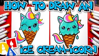 How To Draw A Unicorn Ice Cream Cone (Ice Cream-icorn) screenshot 4