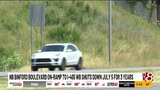 Northbound Binford Boulevard on-ramp to I-465 southbound to shut down for 3 years