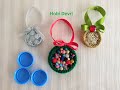 DIY Christmas Ball With Plastic Bottles Cap,Christmas Ornament,Christmas Tree Decor, Recycled Decor