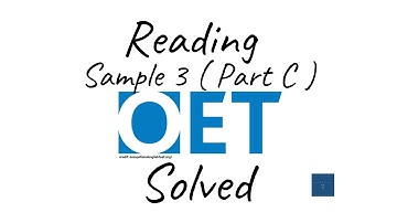 OET | Sample 3 | Reading | Part C Explained | Allergic to eating | Prenatal origins of heart disease