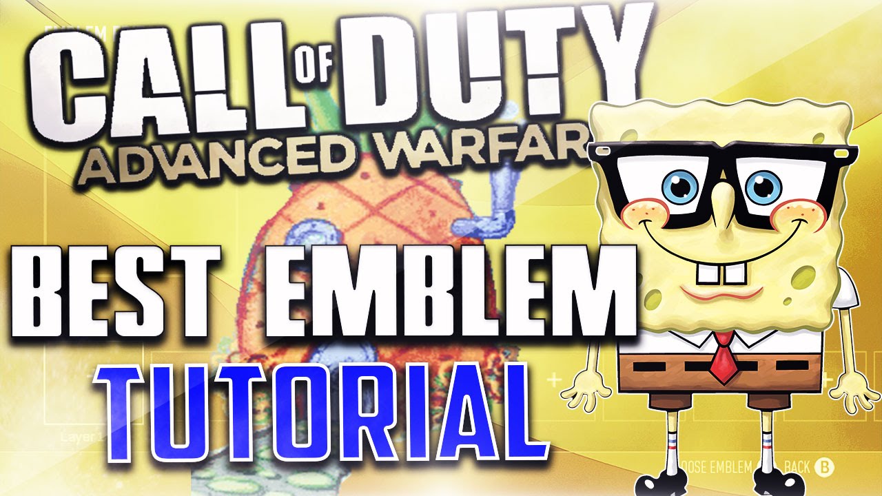 The BEST "Spongebob" Emblem Tutorial On Advanced Warfare (Advanced Warfare Emblems)
