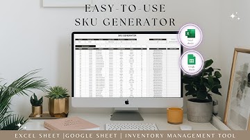 SKU generator Tutorial Excel google sheets product code generator for Inventory management