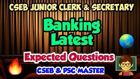 🔥 Expected Questions for JuniorClerkandsecretary-CSEB & KSCB CRASH COURSE👍