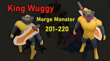 Wuggy King, Wuggy Knight, Bazoorock in Merge Monster Game All Levels 201-220 Gameplay Walkthrough