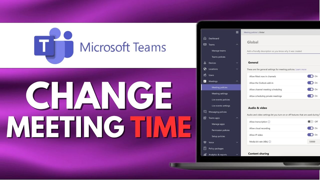 How to CHANGE MEETING TIME in MICROSOFT TEAMS - YouTube