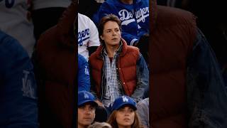 Back To The Future (1985) Cast Enjoying a Baseball Game