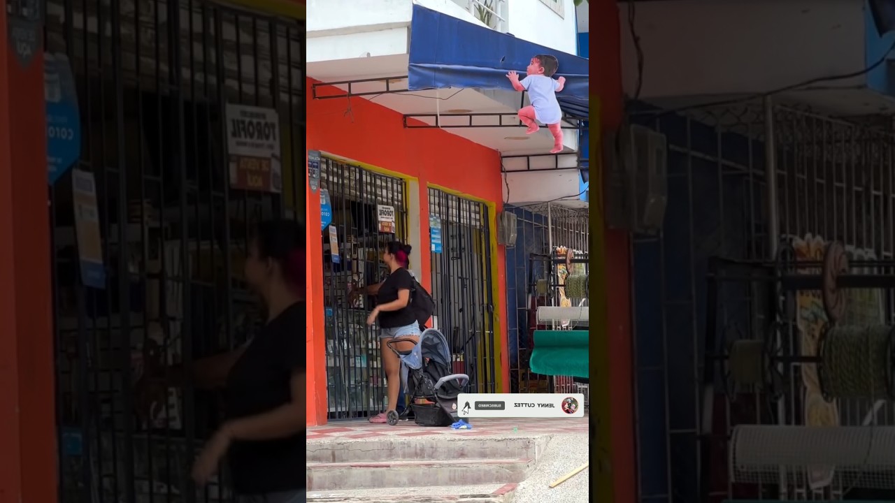 This Kid Suddenly Appeared on the Ceiling! 😱😂#funny #comedy #shorts #viral
