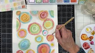 STEP TWO OF MY CURRENT WORK IN PROGRESS:  Adding Metallic Watercolor Details
