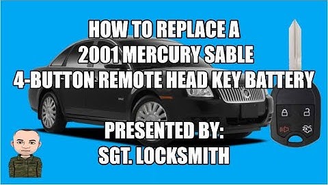 How to replace a 2001 Mercury Sable 4 Button Remote Head Key Battery