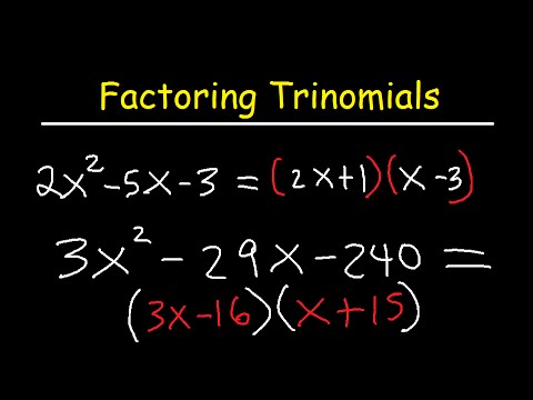 فیکٹرنگ Trinomials ax2+bx+c گروپ بندی کے ذریعے