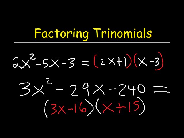 Factoring Trinomials Ax2 Bx C By Grouping Youtube