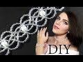 DIY: Wedding EASY beaded choker (necklace) with pearls / Свадебный чокер из бисера и жемчуга ЛЕГКО!