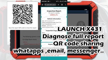 LAUNCH X431 Full Diagnose Report QR code sharing to anyone