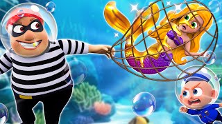 Baby Police Officer Song  Baby Police Save Gold Mermaid! | Funny Kids Songs & More Nursery Rhymes