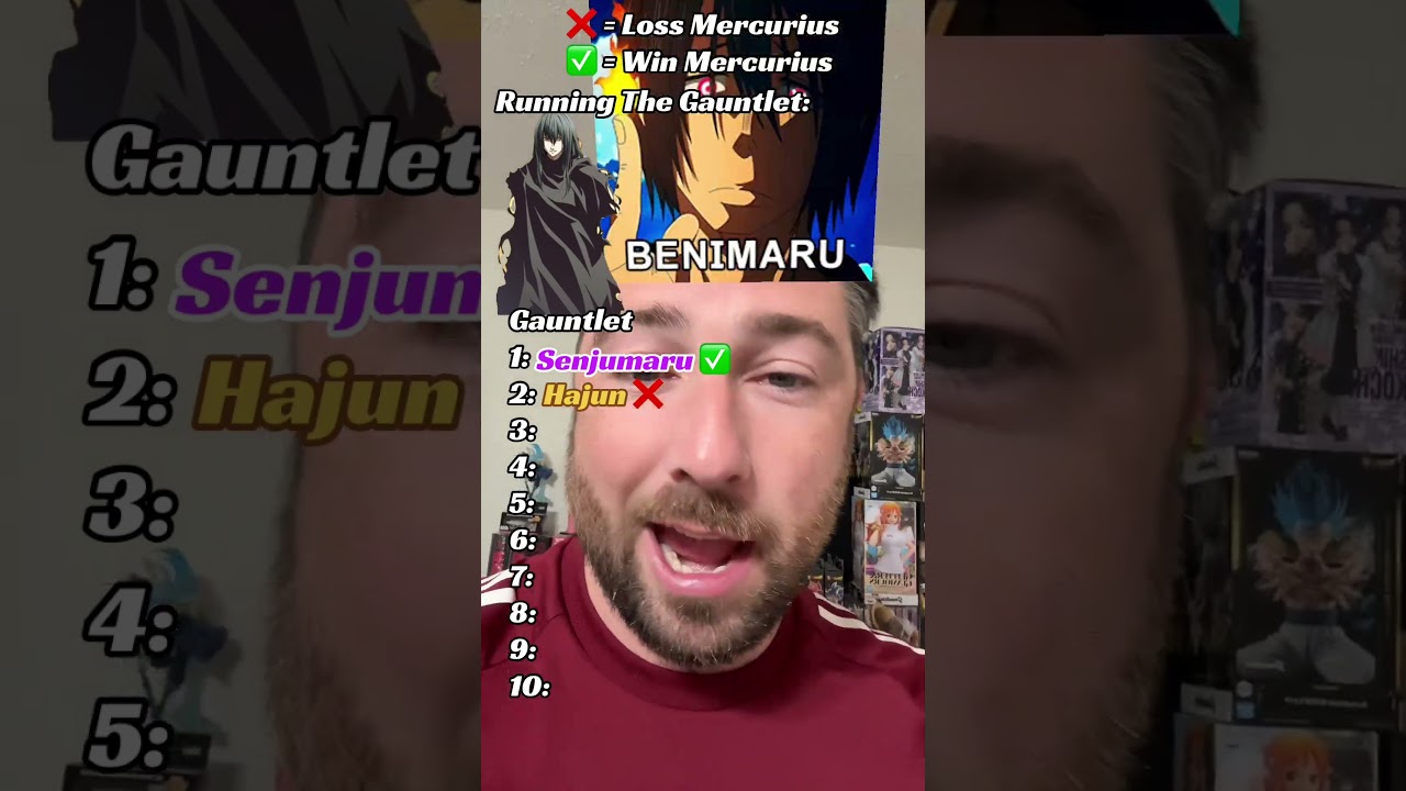 Mercurius Runs The Anime Gauntlet! #shorts #anime #viral #foryou #fyp #viralvideo #jujutsukaisen