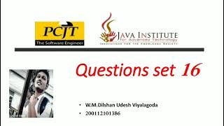 Questions Set 16 | Database Management System | Java Institute