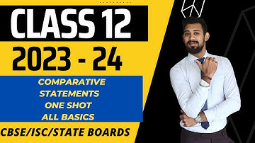 Comparative Statements | Financial Statement Analysis | Class 12 | Accounts | ONE SHOT