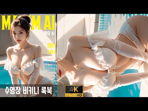 Ai Art Lookbook 4K || 수영복 비키니 룩북 || Sexy korean girl underwear #bikini  #ai룩북 #aigirl #lingerie