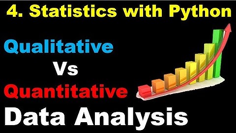 Statistics with Python | Machine Learning | Qualitative | Quantitative | Categorical Data - P4