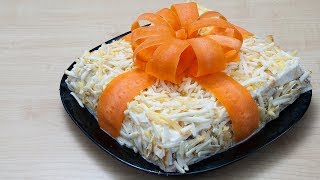 Рецепт необычного новогоднего салата Рецепт необычного новогоднего салата
