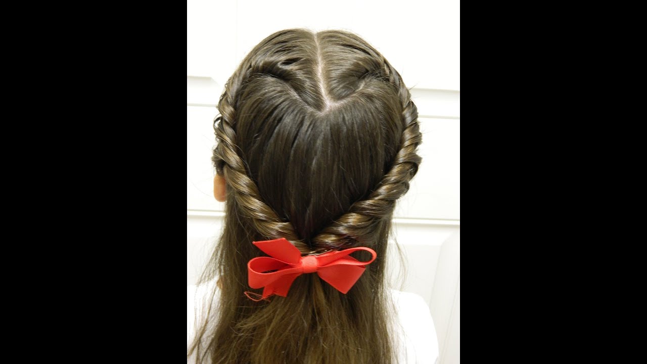 Easy Twisted Heart / Valentine's Day hairstyle / Bonita 