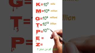 البليار كم من صفر #المليار كم من صفر $ الترليون كم صفر #الأعداد #الملايين