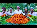 PALM LEAF CHICKEN | Chicken Fry Recipe Cooking In Village | Traditional Palm Leaf Chicken Recipe