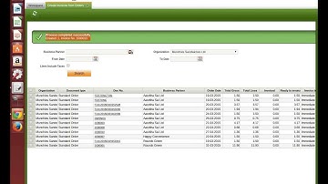 Create invoice from order in openbravo