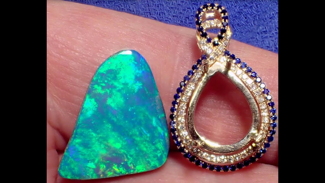 Making an Opal Gemstone Pendant - YouTube